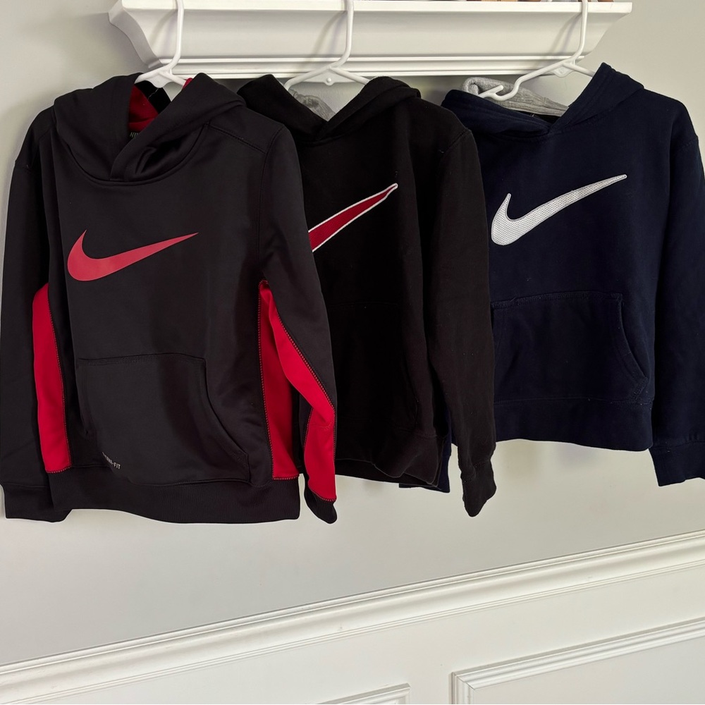 Set of 3 Boys Nike Hooded Sweatshirts- Size 7
